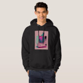Vaperwave-Ästhetik-Glitch-Cat-Retrowave-Synthwave Hoodie (Vorne ganz)