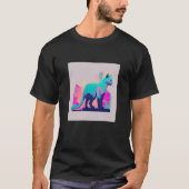 Vaperwave-Ästhetik-Glitch-Cat-Retrowave-Synthwave T-Shirt (Vorderseite)