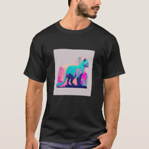 Vaperwave-Ästhetik-Glitch-Cat-Retrowave-Synthwave T-Shirt