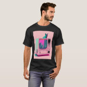 Vaperwave-Ästhetik-Glitch-Katze-Retrowave-Synthwav T-Shirt (Vorne ganz)