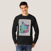 Vaperwave-Ästhetik-Glitch-Katze-Retrowave-Synthwav T-Shirt (Vorne ganz)