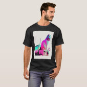 Vaperwave-Ästhetik-Glitch-Katze-Retrowave-Synthwav T-Shirt (Vorne ganz)