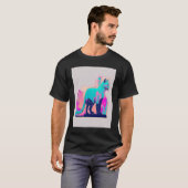 Vaperwave-Ästhetik-Glitch-Katze-Retrowave-Synthwav T-Shirt (Vorne ganz)