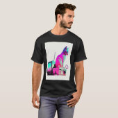 Vaperwave-Ästhetik-Glitch-Katze-Retrowave-Synthwav T-Shirt (Vorne ganz)
