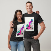 Vaperwave-Ästhetik-Glitch-Katze-Retrowave-Synthwav T-Shirt (Unisex)