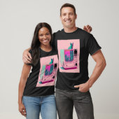 Vaperwave-Ästhetik-Glitch-Katze-Retrowave-Synthwav T-Shirt (Unisex)