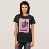 Vaperwave-Ästhetik-Glitch-Katze-Retrowave-Synthwav T-Shirt (Vorne ganz)