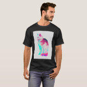 Vaperwave-Ästhetik-Glitch-Katze-Retrowave-Synthwav T-Shirt (Vorne ganz)