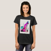 Vaperwave-Ästhetik-Glitch-Katze-Retrowave-Synthwav T-Shirt (Vorne ganz)