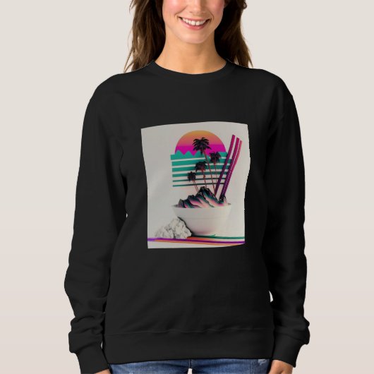 Vaperwave-Ästhetik-Glitch-Retrowave-Synthwave  1 Sweatshirt (Vorderseite)
