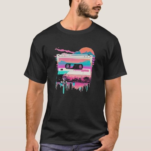 Vaperwave ästhetische Glitch Cassette Tape Retrowa T-Shirt (Vorderseite)