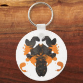 Vapid Orange Inkblot Design Schlüsselanhänger (Vorderseite)