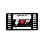 Vaping | DIY E-Juice Label Peace Liebe von VapeGoa Adressaufkleber (Vorne)