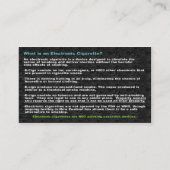 Vaping Info-Visitenkarte Visitenkarte (Rückseite)