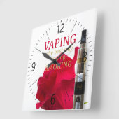 Vaping ist die beste Art, mit dem Rauchen aufzuhör Quadratische Wanduhr (Winkel)