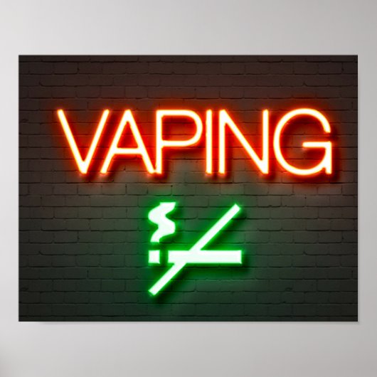 Vaping Neon Sign Poster (Vorne)