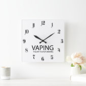 Vaping Quadratische Wanduhr (Zuhause)