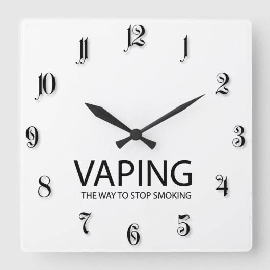 Vaping Quadratische Wanduhr (Vorderseite)