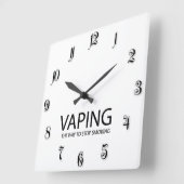 Vaping Quadratische Wanduhr (Winkel)