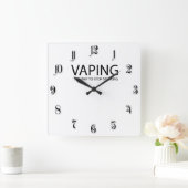 Vaping Quadratische Wanduhr (Zuhause)