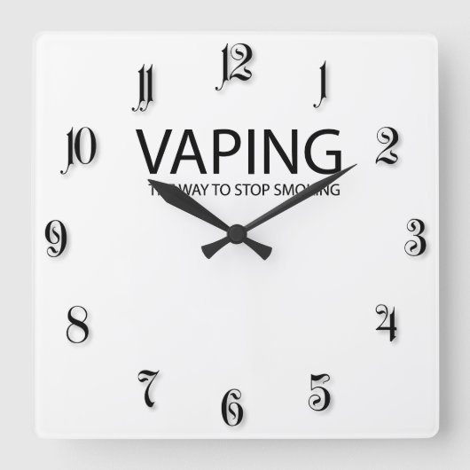 Vaping Quadratische Wanduhr (Vorderseite)