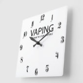 Vaping Quadratische Wanduhr (Winkel)