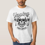 Vaping Skull - Bold & Edgy T - Shirt (Vorderseite)