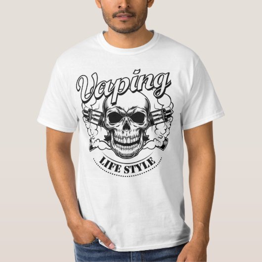 Vaping Skull - Bold & Edgy T - Shirt (Vorderseite)