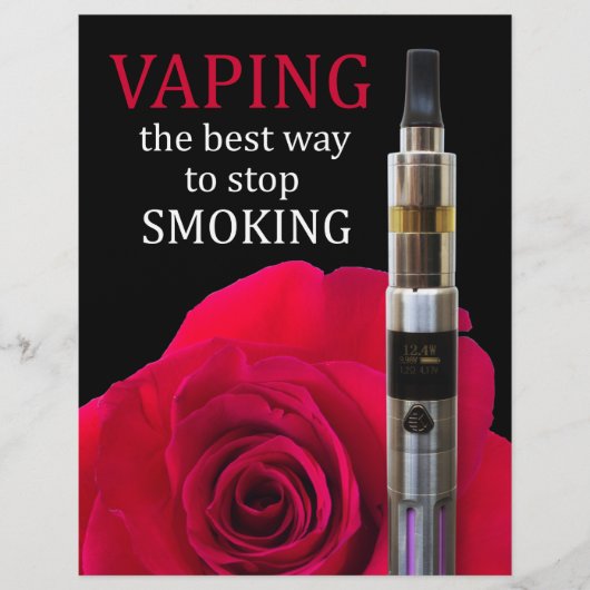 Vaping und Rose Blume Flyer (Vorne)