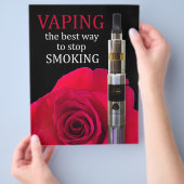 Vaping und Rose Blume Flyer (Hand)