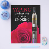 Vaping und Rose Blume Flyer (Einzeln)