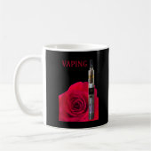 Vaping und Rose Blume Kaffeetasse (Links)