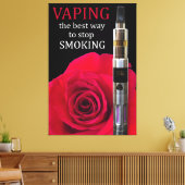 Vaping und Rose Blume Leinwanddruck (Insitu (Wohnzimmer))