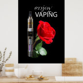 Vaping und Rose Blume Poster (Küche)