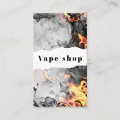 Vapor Vape Plume of Smoke Black & White Visitenkarte (Vorderseite)