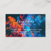 Vapor Vape Plume of Smoke Black & White Visitenkarte (Rückseite)