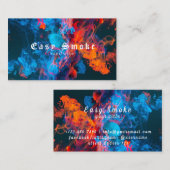 Vapor Vape Plume of Smoke Black & White Visitenkarte (Vorne/Hinten)