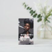 Vapor Vape Plume Rauchschwarz-Weiß-Geschäft Visitenkarte (Stehend Vorderseite)