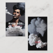 Vapor Vape Plume Rauchschwarz & Weiß Visitenkarte (Vorne/Hinten)