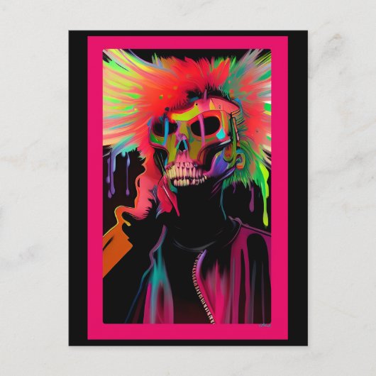 Vaporface Death Rattle Postkarte (Vorderseite)