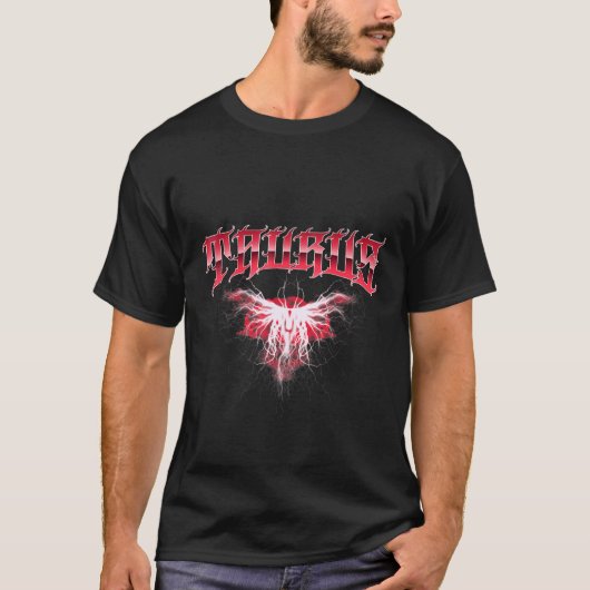 Vaporized Taurus Zodiac Astrologisches Horoskop Gl T-Shirt (Vorderseite)
