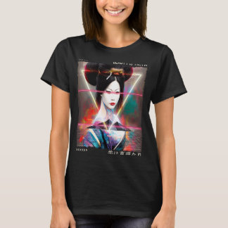 Vaporvave-Glitch-Futuristische-Kyber-Japanische-Re T-Shirt