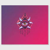 Vaporware Dämonenauge - farbenfroh gotisch Geschenkpapier (Flach)