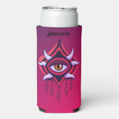 Vaporware Dämonenauge - farbenfroh gotisch Selters Dosenkühler (Seltzer Rückseite)