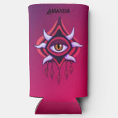 Vaporware Dämonenauge - farbenfroh gotisch Selters Dosenkühler (Rückseite)