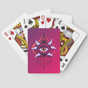 Vaporware Dämonenauge - farbenfroh gotisch Spielkarten
