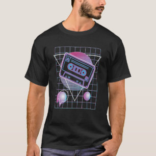 Vaporwave 80er 90s Mixtape Kassettenrekorder T-Shirt