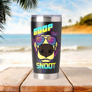 Vaporwave 80er Style Pet Hund Funny Boop, der Snoo Thermobecher
