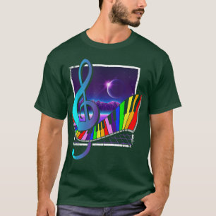 Vaporwave 90er Music Synthwave Farbige Tastatur T T-Shirt
