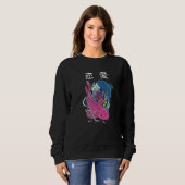 Vaporwave Aesthetic 恋愛 Koi Fish Yin and Yang Sweatshirt (Vorne ganz)